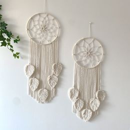 Home Decor Wall Hanging Hand-woven Tapestry Nordic Leaf Dream Catcher 1224169