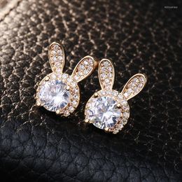 Hoop Earrings Gold Full Rhinestone Easter Mini Diamond