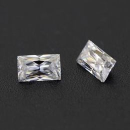 Beads Other 0.2-1.8ct Rectangular Cut Gra Moissanite Loose Stones Super White DF Colour VVS1 Gemstone For Diy Jewellery Making RingOther