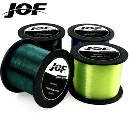 Fishing Accessories JOF Nylon Fishing Line 1000M Japanese Durable Fluorocarbon Sea Fishing Line 0.8-8.0 Super Strong Monofilament Thread Bulk Spool P230325