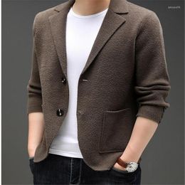 Men's Sweaters Top Grade Autum Winter Brand Fashion Knit Blazer Mens Cardigan Slim Fit Sweater Casual Coats Jacket Clothes 2023