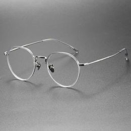 Luxury Designer Fashion Sunglasses 20% Off 8509 titanium spectacle plate with semi-titanium small face large mixed Colour eyeglass frame
