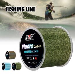 Fishing Accessories FTK 300M Fishing Nylon Line Japanese Fluoro Carbon Coating Process Monofilament Super Strong Wear Bite Resistant Fishing Line P230325