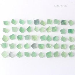 Decorative Figurines 50PCS Octahedron Rough Fluorite Crystal Mineral Specimen Art Deco Collection Stone