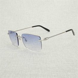 Luxury Designer New Men's and Women's Sunglasses 20% Off Trend Fingerprint Random Men Women Metals Frame Square glasses Shades Glasses Gafas For Outdoor Club 011BKajia