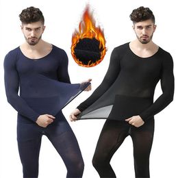 Men's Thermal Underwear Winter 37 Degree Constant Temperature For Men Ultrathin Elastic Thermo Seamless Long Johns