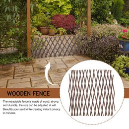 Storage Bags Wooden Fence Durable Retractable Plant Climbing Frame Trellis Flower Decoration Stand Flowerbed Grid Garden Partition