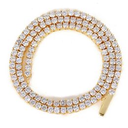 Modeschmuck Tennis-Halskette Designer-Silber-Gold-Kette Diamant-Zirkon-Kupfer für Männer 3 mm 4 mm 5 mm Ketten 16/18/20 Zoll 8 Zoll Erwachsenenschmuck
