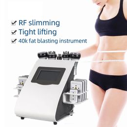 Other Beauty Equipment 6 In 1 Ultrasound RF Lipo Laser Pads 40K Ultrasonic Cavitation Body Slimming Machine Vacuum Cavitation System