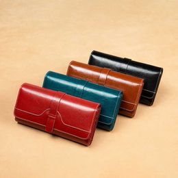 Wallets Genuine Leather Wallet for Women Luxury Designer Long Purse High Quality RFID Card Holder Women's Wallets Fahion Clutch Gift G230327