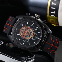 WristWatches for Men 2023 New Mens Watches All Dial Work Quartz Watch Top Luxury Brand Chronograph Clock Rubber Belt Men Fashion TUDO Men's accessories