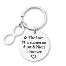 Keychains Mothers Day Gifts Aunt Gift Keychain Key Ring From Niece Family For Her Women The Love Between And Is Forever