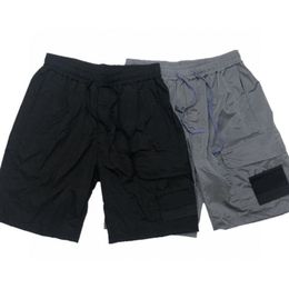 Men's Shorts Stone Label Metal Nylon Mesh Function Reflective Three-dimensional Pocket Men's and Women's Cargo Shorts 230327