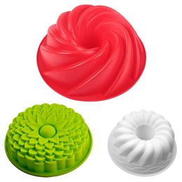 Baking Moulds 6895 In Cake Pan Silicone Cake Mould Non Stick happy birthday with Spiral Design Suitable for Cake Jelly Bread Birthday Party 230327