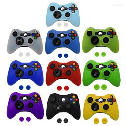 Game Controllers Silicone Protective Skin Case For XBox 360 Gamepad Rubber Shell Controller 2 Thumb Grips Caps