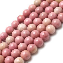 Stone 8Mm Natural Rhodonite Round Loose Beads For Jewelry Making 15.5/Strand Pick Size 4.6.8 .10 12Mm Drop Delivery 202 Dhb5U