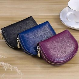 Card Holders Business Holder Women Zipper Bank/ID/ Wallet PU Leather Small Wallets Short Coin Purses Cover Money Bag