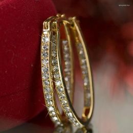 Hoop Earrings Accessories Luxury Designer Jewelry Crystal For Women Valentines Day Gift Wedding Earring Pendientes Muje