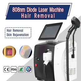 Professional 808 Diode Laser Hair Removal Ice Titanium Facial Painless Electric Depilator Ice Platinum 755nm 808nm 1064nm Triple Wavelength for Salon