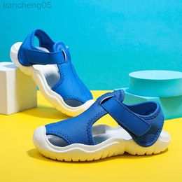 Sandals 2022 Kids Sandals for Boys Girls Summer Beach Shoes Lightweight Closed-Toe Outdoor Children Toddler Baby Shoe Breathable Outdoor W0327