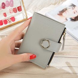 Wallets Women Wallets Fashion Brand PU Leather Purse Ladies Card Holder Zipper Hasp Design Clutch Female Purse Money Clip Wallet G230327