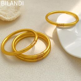 Wedding Jewellery Sets Bilandi Fashion Round Bangle Bracelet Classic Design Resin Bag with Gold Colour Bracelet for Women Gift 230325