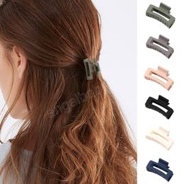 Square Mini Grab Clip Matted Frosted Small Hair Claw Solid Colour Girls Top Clips Women Hair Styling Tool Hairpins