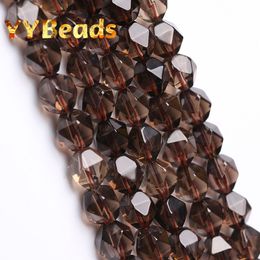 Other Natural Faceted Smoky Crystal Quartzs Beads Loose Spacer Charm Beads For Jewellery Making Necklaces Bracelets For Women 6 8 10mm 230325