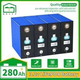 3.2V 280Ah Lifepo4 Battery 3.2V Lithium Iron Phosphate DIY Cell Solar Battery Pack for RV Camper Golf Carts Boat Off Grid Camper