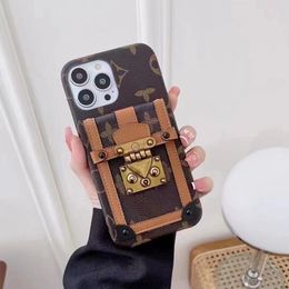 Beauty iPhone Phone Case 15 14 Pro Max Designer Card Slot LU Luxury Purse 18 17 16 15pro 14pro 14Plus 13pro 12pro Cases with Logo Box Mix Order Drop Shippings Support