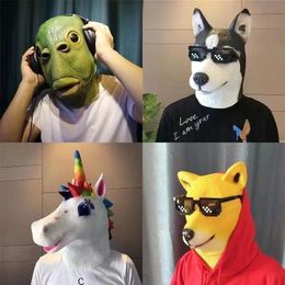 Party Masks Outdoor Mask Easter Funny Mask Bar Funny Donkey Head Show Props Carnaval Mask Masquerade Mask Halloween Mask 230327