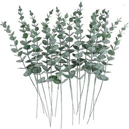 Decorative Flowers 12pcs Artificial Eucalyptus Leaves Stems Decor Faux Greenery Branches For Wed Parti Home Decoration