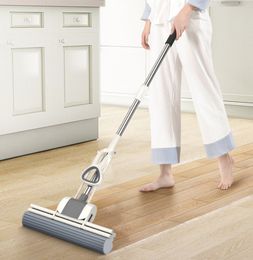 Mops 34cm Floor Mop Premium Roller Mop Easy Wring Floor Sponge Mop Squeeze Mop Eraser Roller Mop Domestic Cleaning Mop Floor Cleaner 230327