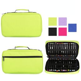 Pencil Bags 60-hole Marker Pen Storage Bag Large-capacity Removable Pen Curtain Painting Bag Stationery Finishing Student Supplies 230327