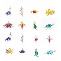 Stud Earrings MC Ins Zircon Dinosaur Pendant Accessories Summer Earrings/Bracelet/necklace Drop For Women Girls Fashion Creative DIY Jewelry