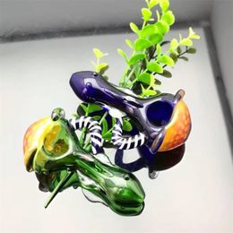 Hookahs Coloured glass pipe with honeycomb head Wholesale Glass bongs Oil Burner Pipes Water