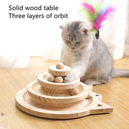 Cat Toys Cats Playing Toy Wooden Wheel Durability Long Pole Tease Stick Feathers Kitty Kitten Boredom