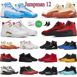 Jumpman 12s Basketball Shoes 12 Mens Utility Reverse Flu Game Shoe Dark University Blue Cherry Master Trainers Fashion Sports Walking Sne j