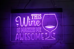 TR3841 LED Strip Lights Sign This Wine is Making Me Awesome 3D Engraving Free Design Wholesale Retail
