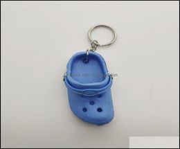 Key Rings Jewellery Custom 1Pc Cute 3D Mini Eva Beach Hole Little Shoe Keychain Girl Gift Bag Accessories Decoration Keyring Fl8627487