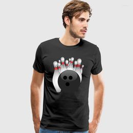 Men's T Shirts Bowlinger Pins Diagram T-Shirt Men Man Personality Custom Short Sleeve Valentine 3xl Couple Tshirt