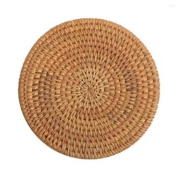 Table Mats Rattan Placemats Straw Cup Coasters Dining Mat Heat Insulation Pot Holder Wicker Drink Kitchen Accessories