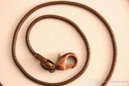 1MM Antique Copper Smooth Snake Chain Necklace Jewellery 16-24" Chains Mix Size Bulk