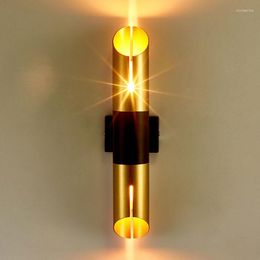 Wall Lamps Gold Black Iron Lamp Modern Bedroom Bedside Led Sconce Bathroom Light Fixtures Lights For Home Living Room Decor