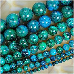 Stone 8Mm Wholesale 4.6.8.10.12. 14Mm Chrysocolla Round Loose Spacer Beads 15.5 Pick Size Drop Delivery 202 Dhfrd