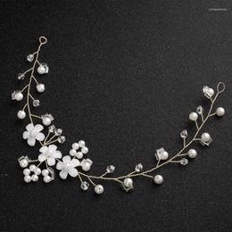 Headpieces Wedding Decoration Simple Headband Hair Band Pearl Crystal Flower Resin Jewellery Accessories Bridal Headdress