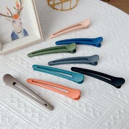 2023 Length 11.7 CM Women Large Duck Hair Clips Clamp Hollow Out Solid Colour Plastic Side Clip Geometric A Word Hairpins For Lady Ponytail Headdress Ornaments