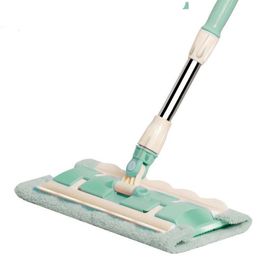 Mops Flat Mop Floor Telescopic Mop 360 Degree Handle Mop for Home Kitchen Tiles Cleaning Spin Mop Rotating Superfine Fiber Swabs 230327