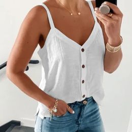 Camisoles Tanks Casual White Tank Top Women Summer Clothes For Women Black V Neck Camisoles Tanks Camis Tops Tee Shirt Femme 5XL 230327