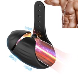 Masturbators Male Masturbation Cup Glans Vibrator Penis Exerciser Massager Adjustable Masturbator Delayed Ejaculation Trainer Sex Toy For Men 230327